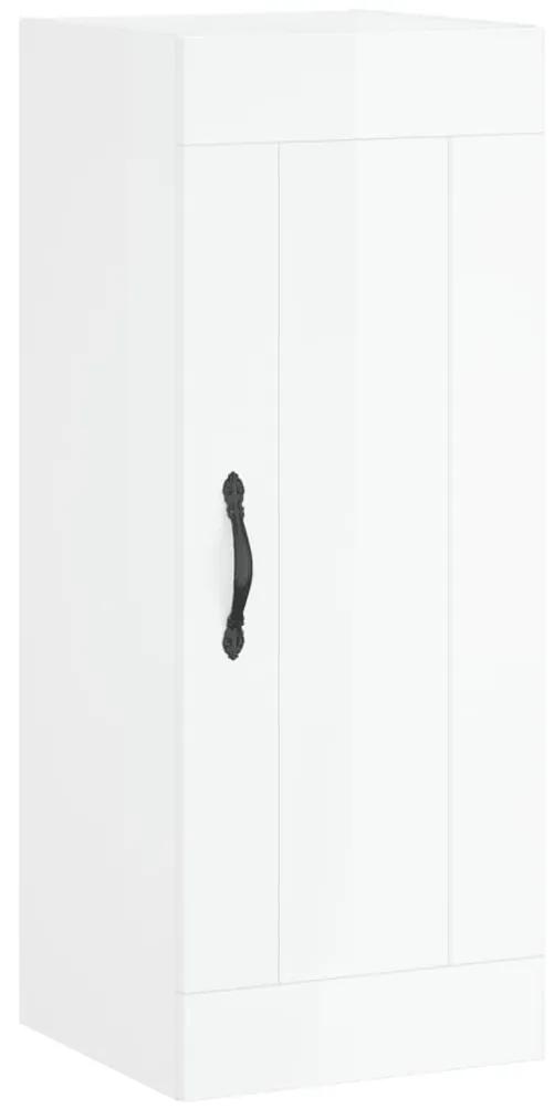 830494 vidaXL Dulap de perete, alb extralucios, 34,5x34x90 cm, lemn prelucrat