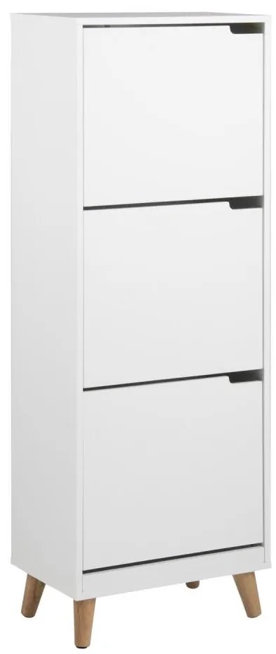 Pantofar cu 3 sertare CARLY alb