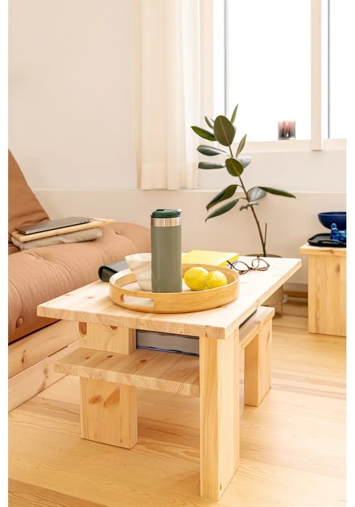 Măsuță de cafea în culoare naturală din lemn de pin 45x68 cm Japan – Karup Design