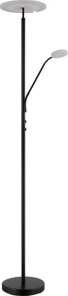 Globo 59093S - Lampă de podea LED cu reglare a intensității STANFORD 28W/230V + 5W 3000K, neagră