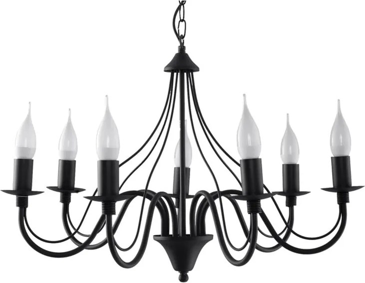 Lustră Nice Lamps Floriano 7, negru