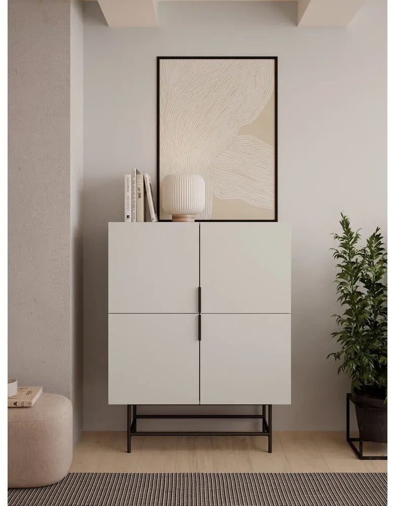 Dulap crem 100x128 cm Eldia – Marckeric