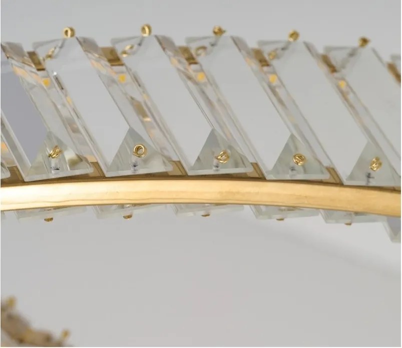 Aplica de perete metal auriu si cristale sticla VALIRA