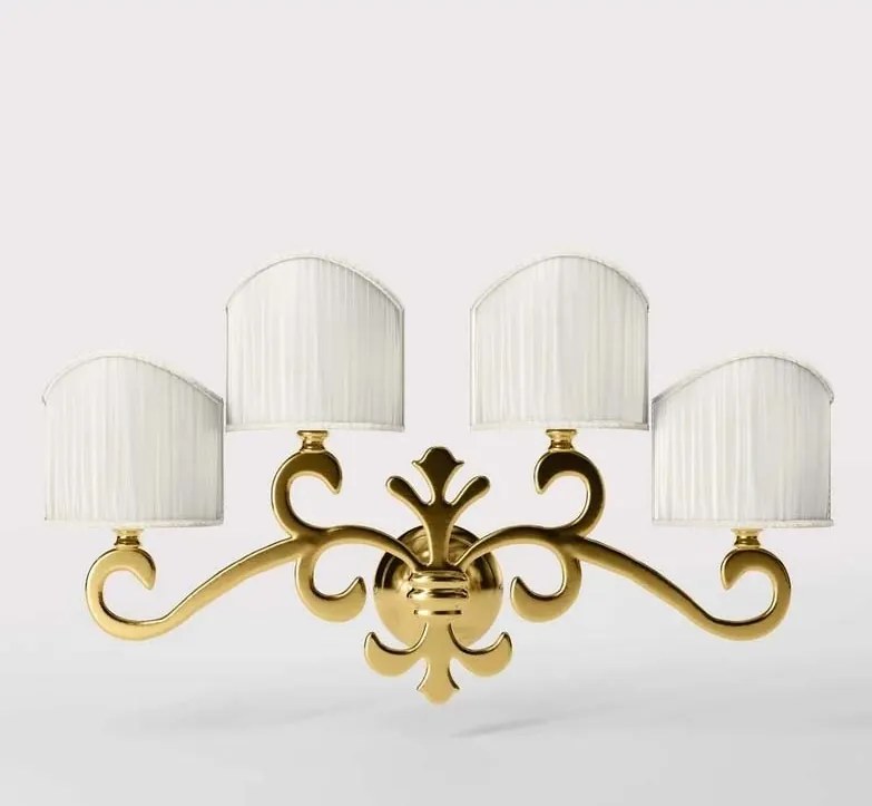 Aplica de perete stil clasic italian din alama Giglio