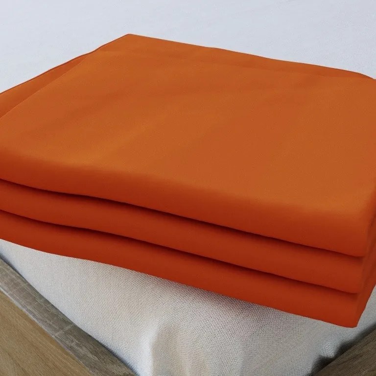 Goldea cearceafuri de pat din bumbac - portocaliu închis 140 x 240 cm