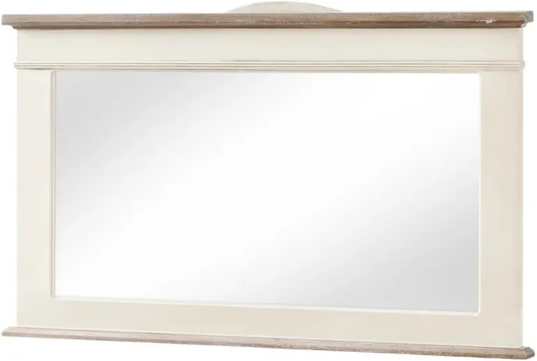 Oglindă din lemn de plop Livin Hill Rimini, crem, înălțime 57 cm