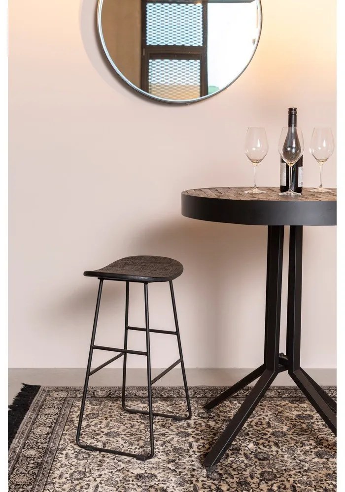 Scaun de bar negru 2 buc. (înălțime șezut 62 cm) Tangle – White Label