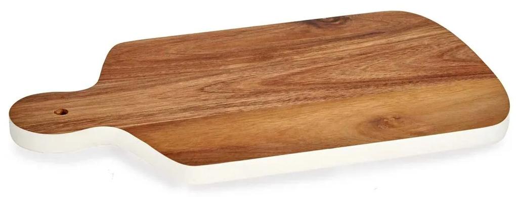 Masă de tăiat maro alb lemn de salcâm (21,5 x 1,5 x 33,5 cm)
