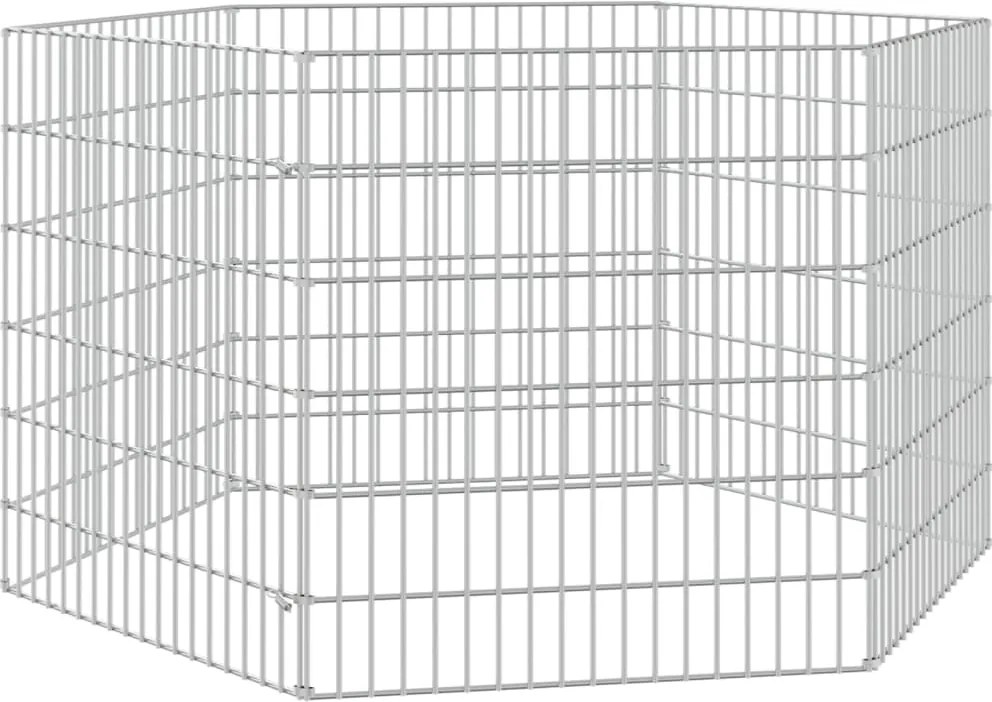 vidaXL Adăpost pentru animale cu 6 panouri, 54x60 cm, fier galvanizat