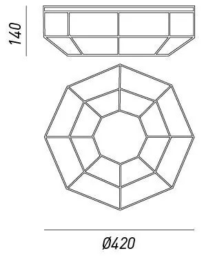 Plafonier design clasic finisaj brunito Il Rilegato 379.00.80
