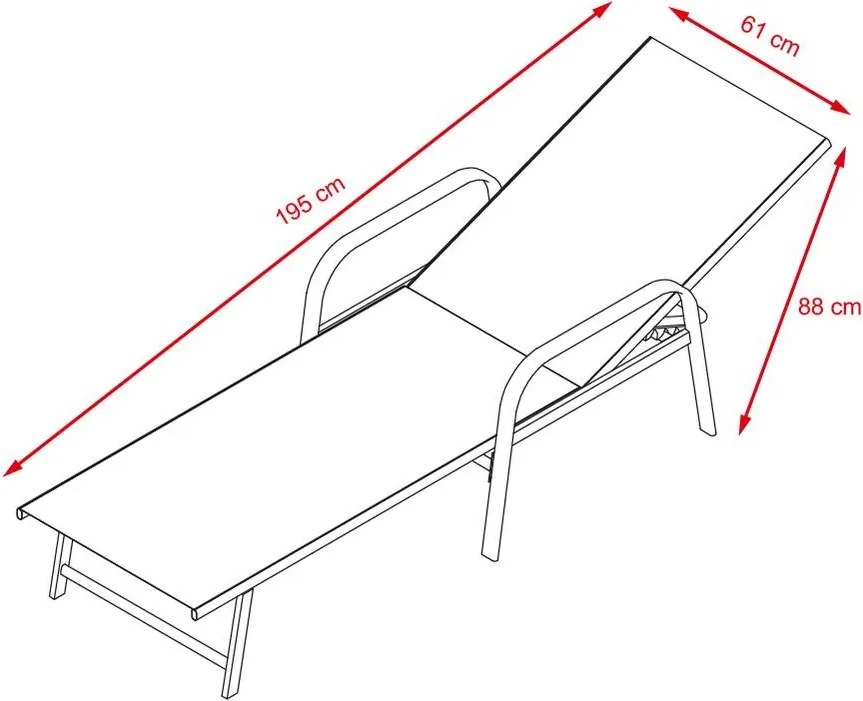 Șezlong relaxant ajustabil Avenberg MARGARITA