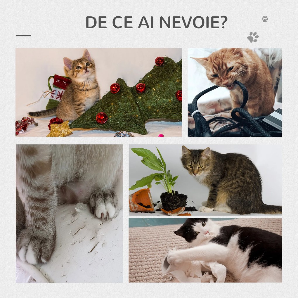 PawHut Stalp de sgariat pentru Pisici pe mai multe niveluri Inalt 210-240cm cu Cusca si Hamac