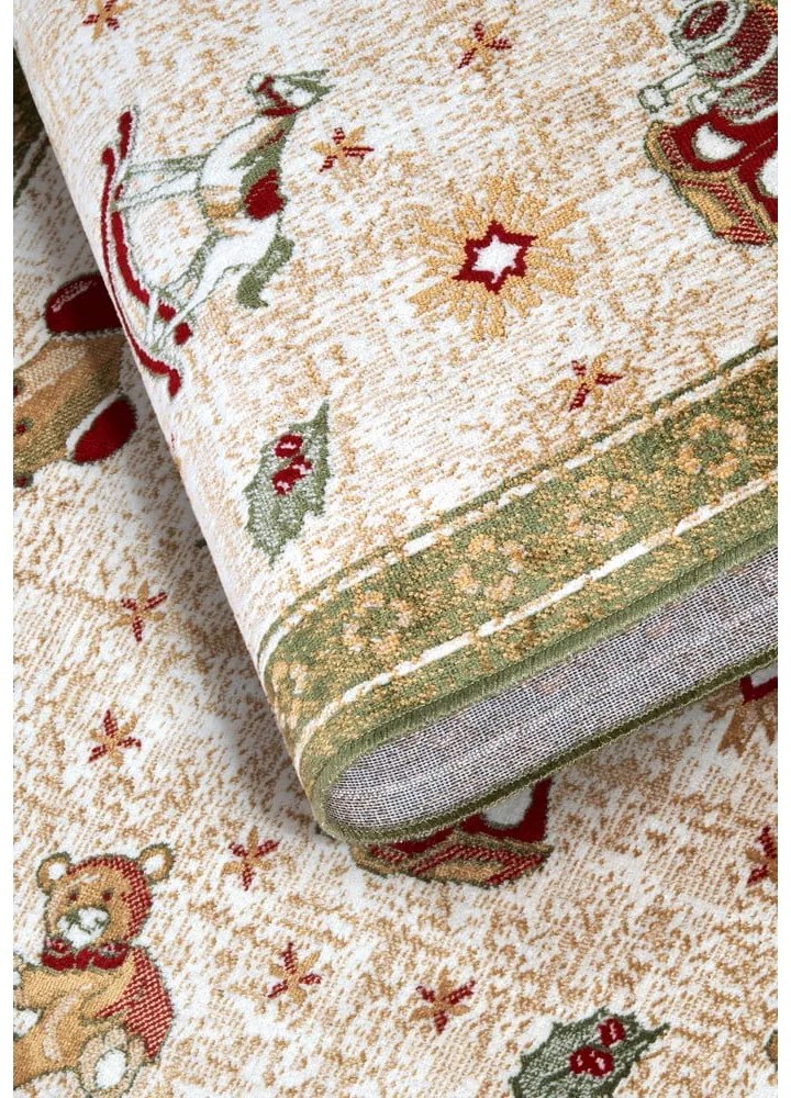 Covor tip traversă verde din amestec de bumbac 80x200 cm cu model de Crăciun Toy's Delight Green Christmas – Villeroy&amp;Boch