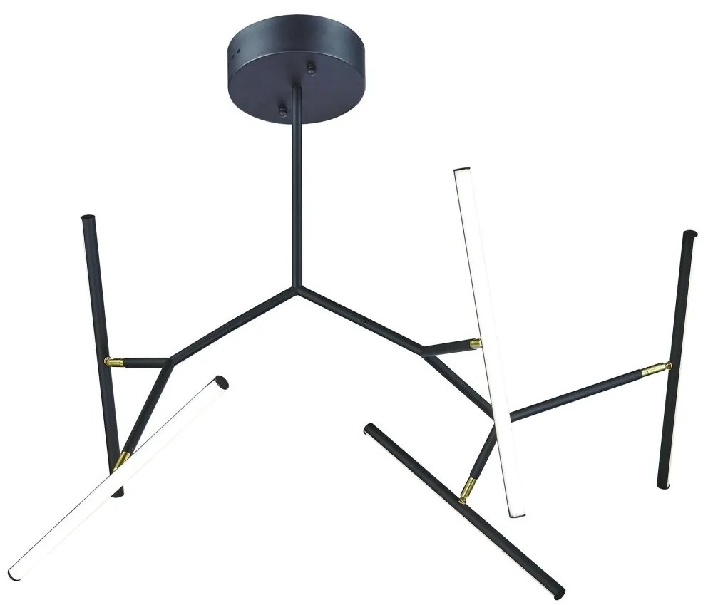 Lustra cu brate directionabile LED dimabil Parris negru