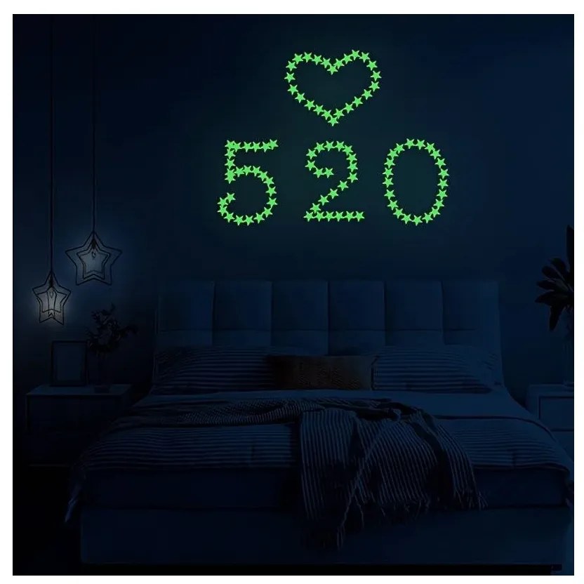 Steluțe luminoase pe perete 100 psc