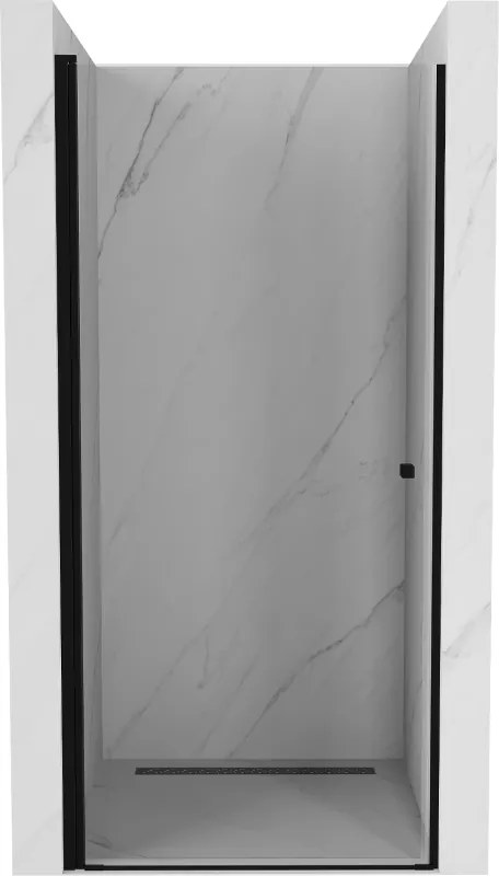 Mexen Pretoria uși de duș batante 80 cm, transparente, negre - 852-080-000-70-00