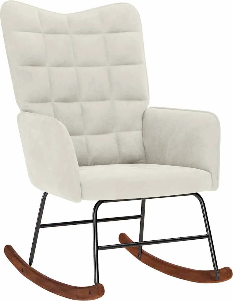 vidaXL Scaun balansoar, crem, catifea