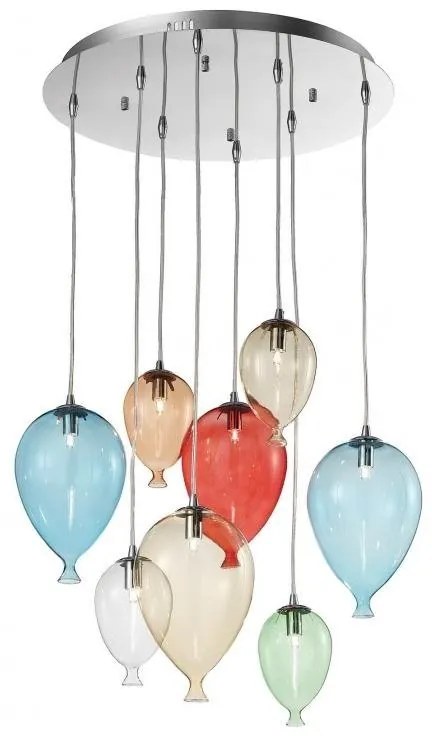 Lustra, Pendul modern diametru 50cm CLOWN SP8 COLOR BIANCO 100944