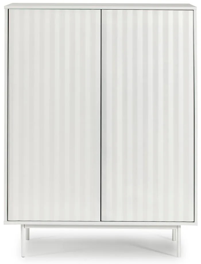 Comodă înaltă albă 97x130 cm Sierra - Teulat