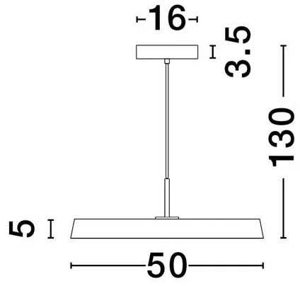 Lustra LED suspendata design modern VETRO auriu, D-50cm