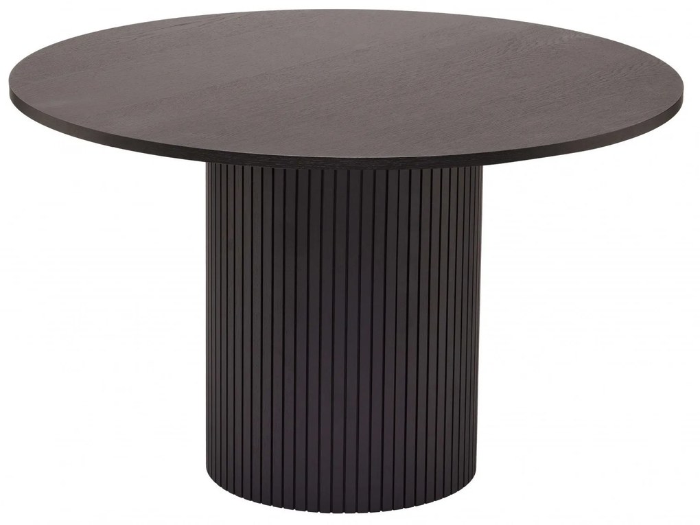 Masa rotunda cu riflaj Toscana neagra 125/74,5 cm