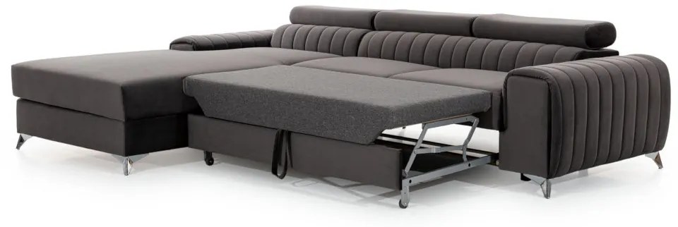 Supermobel Coltar GRAYSON, 278x92x205, velvet mat 38, stanga