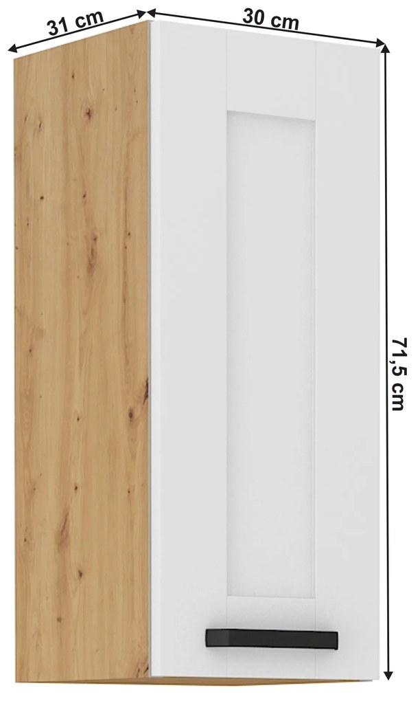 Dulap superior Lesana 2 (alb + stejar artisan) 30 G-72 1F . 1063960