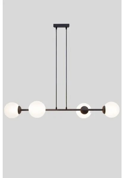 Lustră pe cablu FIRA 4xE27/60W/230V negru