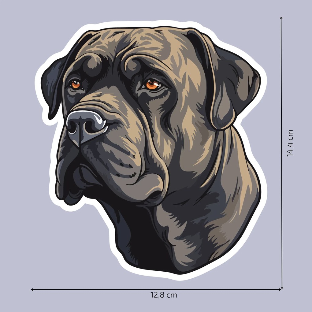 PIPPER. Autocolant Cane Corso mărimea: 60cm