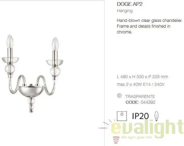 Aplica LUX cu 2 brate DOGE AP2 044392