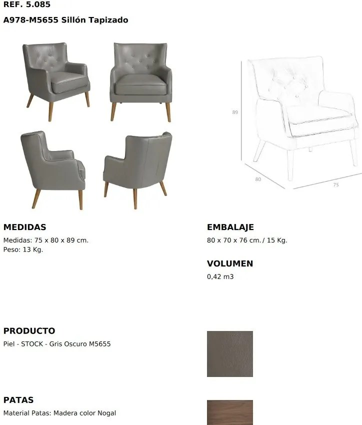 Fotoliu elegant design italian Ardath