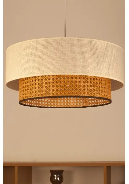 Lustră pe cablu NATIA 1xE27/60W/230V alb/maro