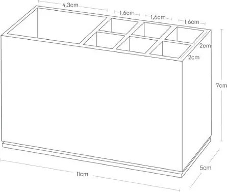 Suport pentru periuța de dinți negru din plastic Mist – YAMAZAKI