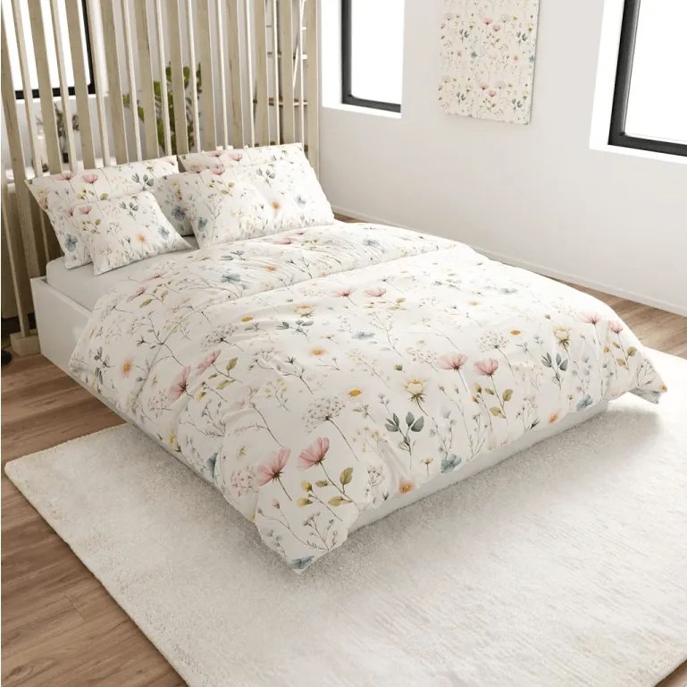 Lenjerie de pat din bumbac PETALUNE POLY crem Dimensiune lenjerie de pat: 2 buc 70 x 90 cm | 200 x 220 cm