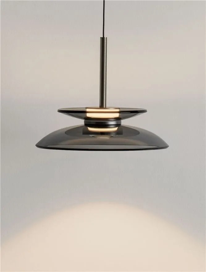 Lustra LED design ambiental Esti fumuriu 23cm