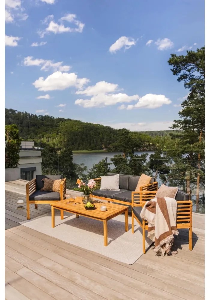 Covor alb/bej rotund de exterior ø 150 cm - NORTHRUGS