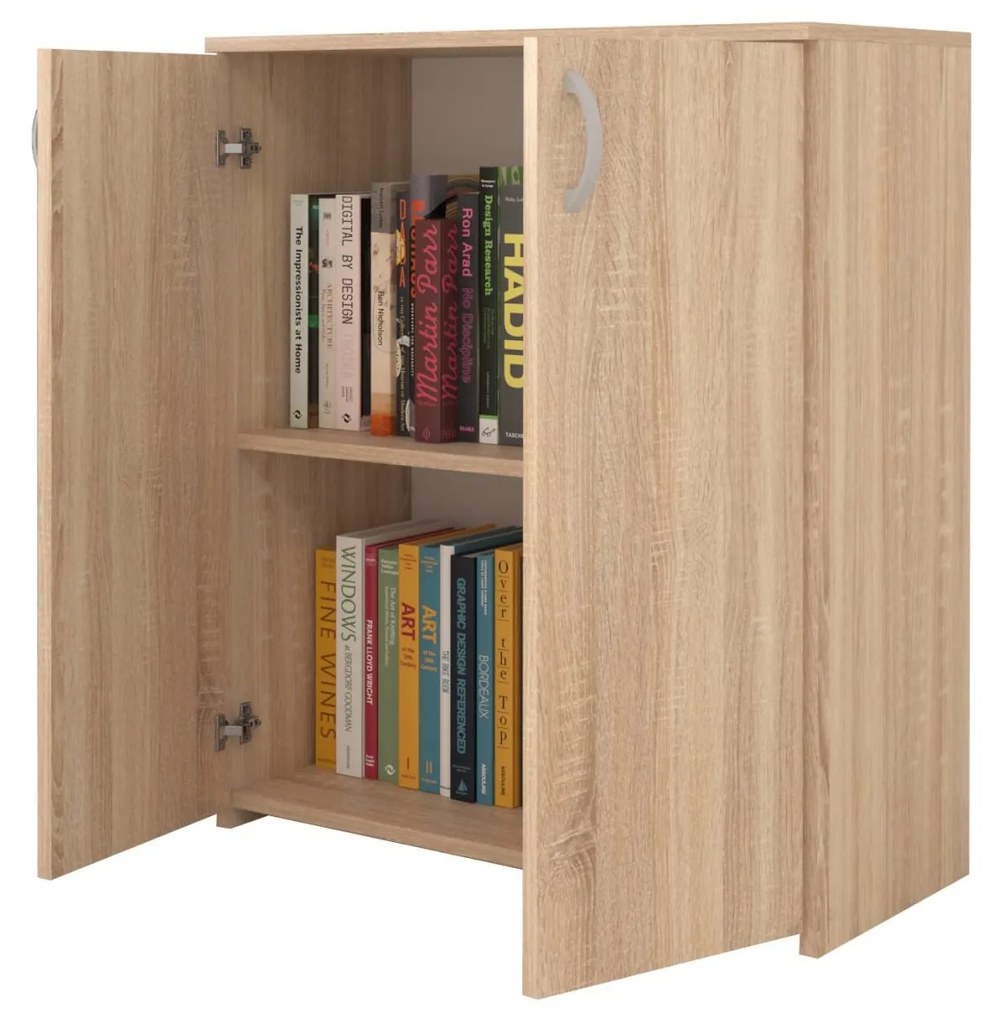 Comoda Creta, 2 Usi, Stejar Sonoma, 80 x 42 x 90 cm