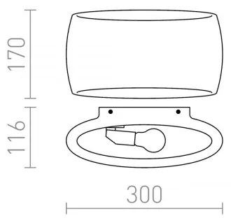 Aplică VERITA 1xE27/33W/230V albă RED-Design Rendl-R12365