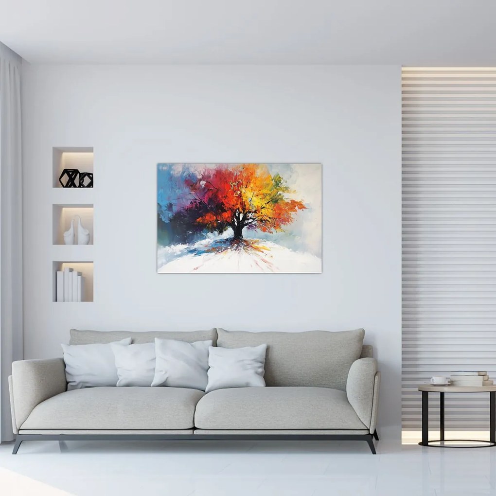 Tablou - Copac multicolor (90x60 cm)