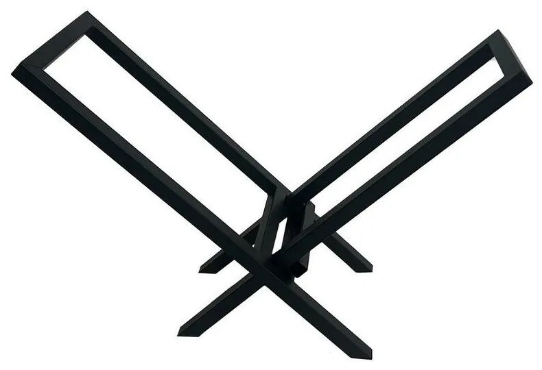 Suport pentru lemne de foc 57 x 25,5 x 40 cm,negru
