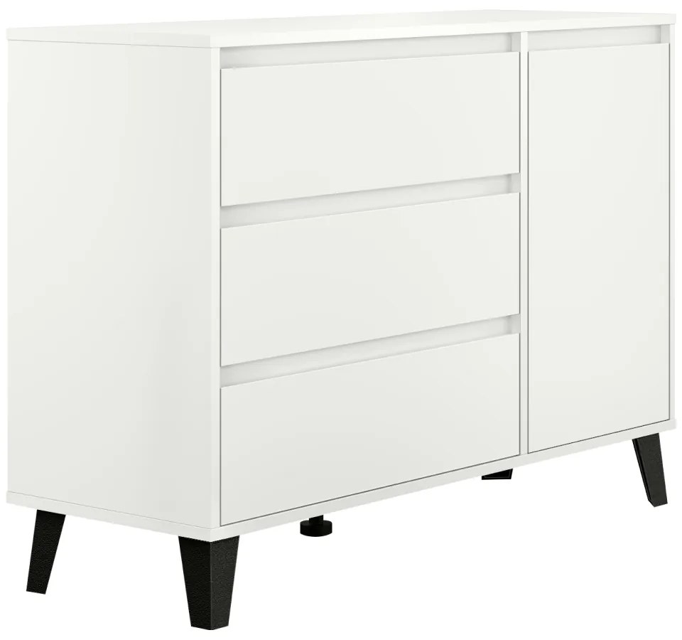 Comoda BOGAN 1D3S, albă