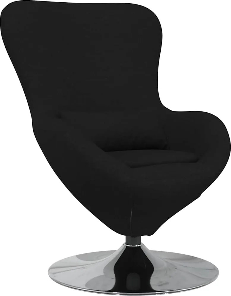 vidaXL Fotoliu ou Negru 63 x 73 x 90 cm țesătură