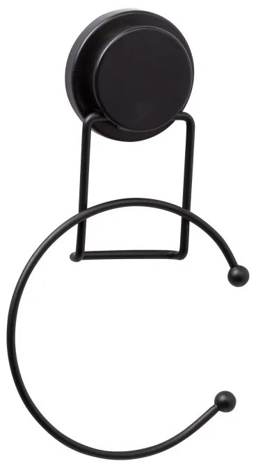 Agatatoare pentru prosoape cu carlig Metalife MGS-707, 25x15x4,5 cm, Negru