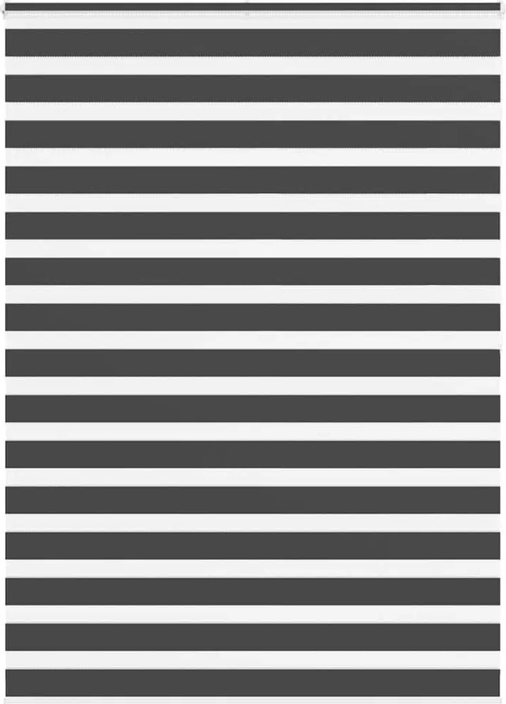 vidaXL Jaluzea tip zebra neagră lățime țesătură 160,9 cm poliester