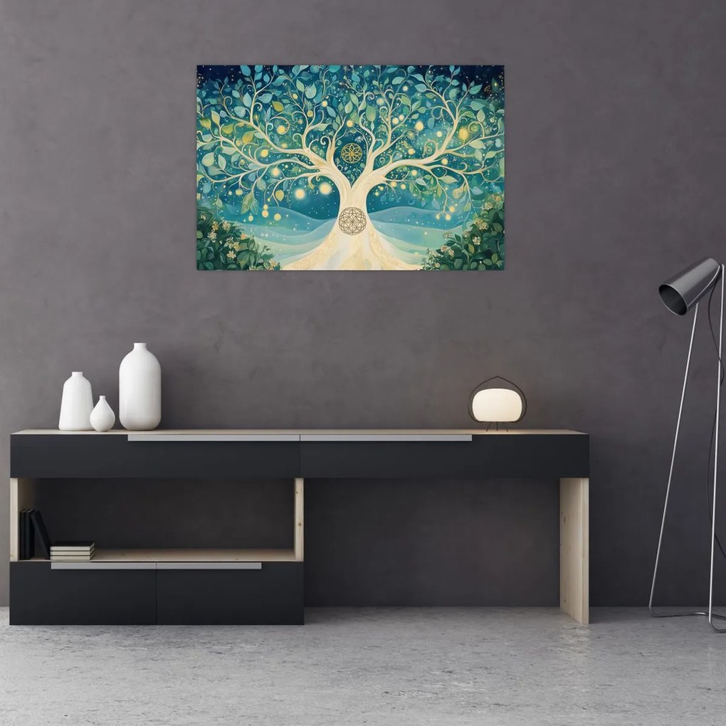 Tablou – Arbore magic cu spirale (90x60 cm)