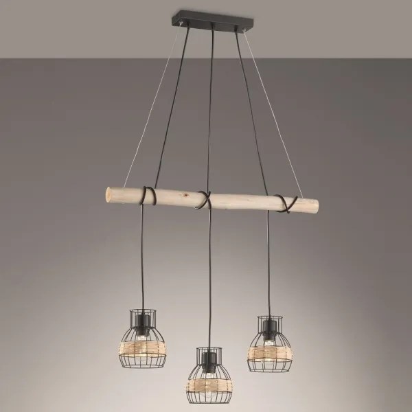 Lustră pe cablu STRAW 3xE27/40W/230V Fischer & Honsel 60798