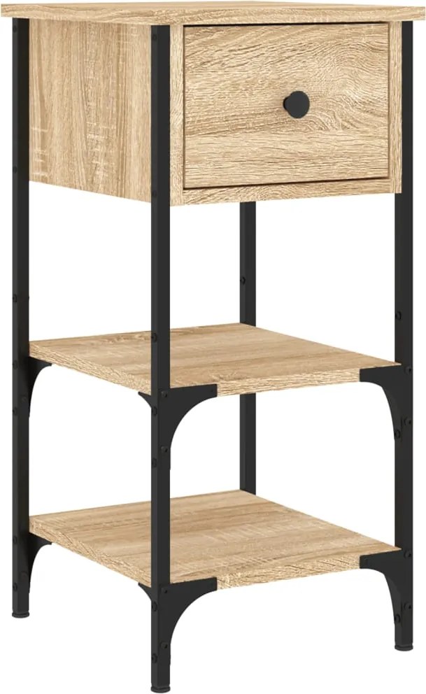 vidaXL Noptieră, stejar sonoma, 34x36x70 cm, lemn compozit