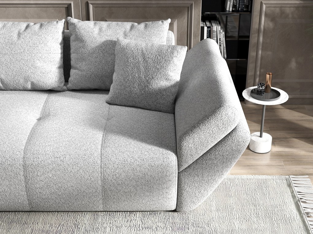 Canapea extensibilă dumonde cu ladă de depozitare si sezut confortabil din spuma high-density, Berlin Euphoria Dove 250x100 cm