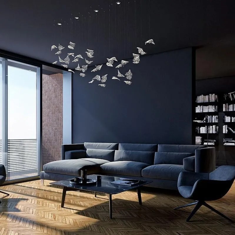 Element decorativ suspendat design frunze care cad din tavan QUERCUS