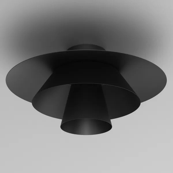 Plafonieră PLATO 1xE27/15W/230V, Ø 38 cm, neagră
